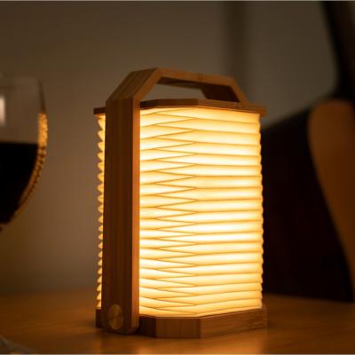 Indoor Flexible Camping Accordion Light 3500K Warm White Beechwood