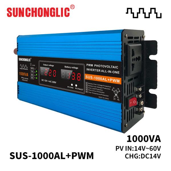 12v To 220v Solar Charge Inverter 1000va 1000w Modified Sine Wave Power Inverter