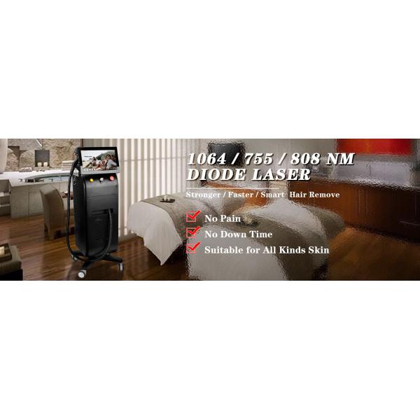 Equipo grande vertical de la belleza del diodo del dispositivo 808nm del laser del diodo del tamaño de punto YAG IPL