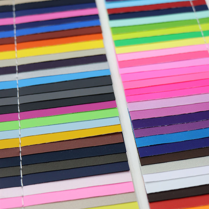 0.5mm Custom Hot Stamp Press Custom Iridescent Color Faux PU Synthetic Leather