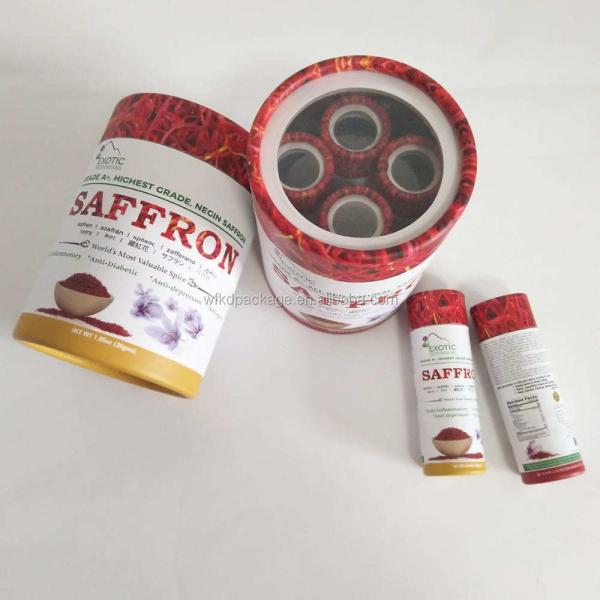 Cylinder Kraft Paper Packaging Box With Transparent Window