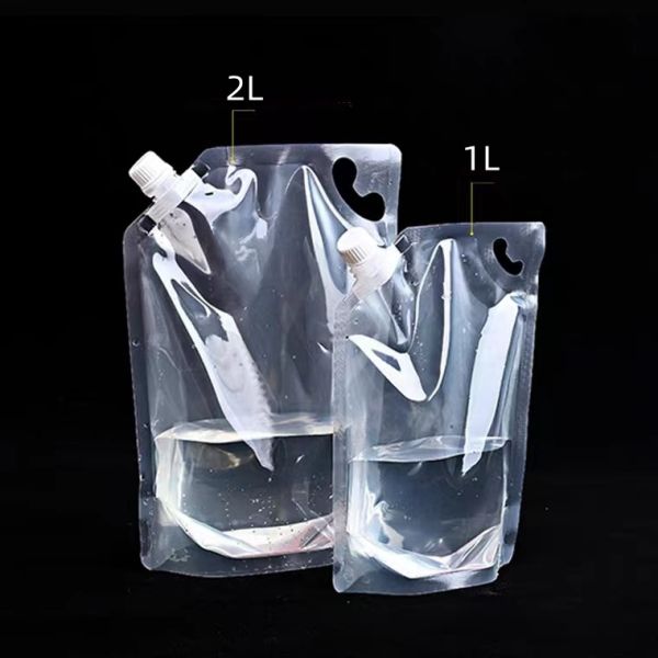 Portable Travel Refillable Empty Squeeze Pouch Refillable Stand-up Empty Packaging Bags Liquid Clear Plastic Empty Packaging