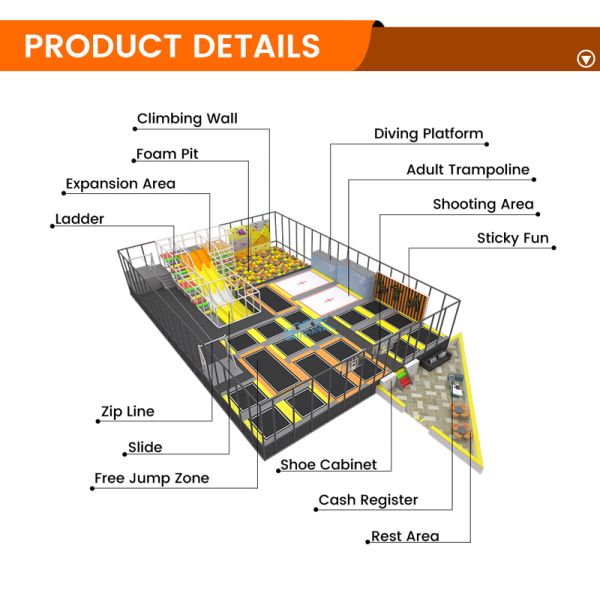 Soft Playground Park (372㎡) – Custom Indoor Playground | Yellow Theme
