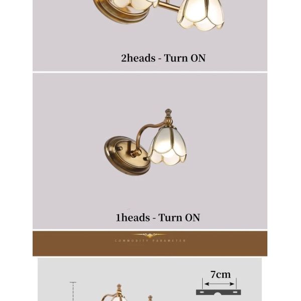 LED American vanity Mirror Headlight multicolor mirror cabinet Glass Wall lamp mirror wrought iron lamps (WH-MR-71)