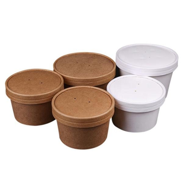 Various FDA Food Grade Custom Printed 12 oz Disposable Ice Cream Paper Gelato Cups With lid Spoon