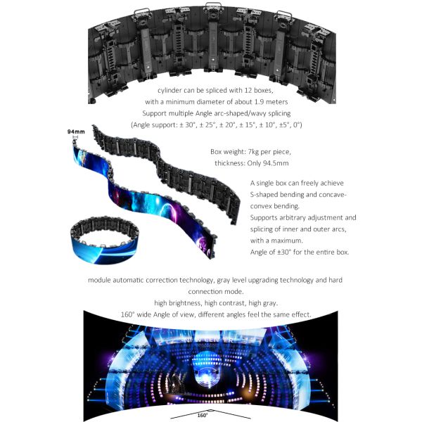 Customized LED Big Stage Backdrop LED Display Screen for Concert