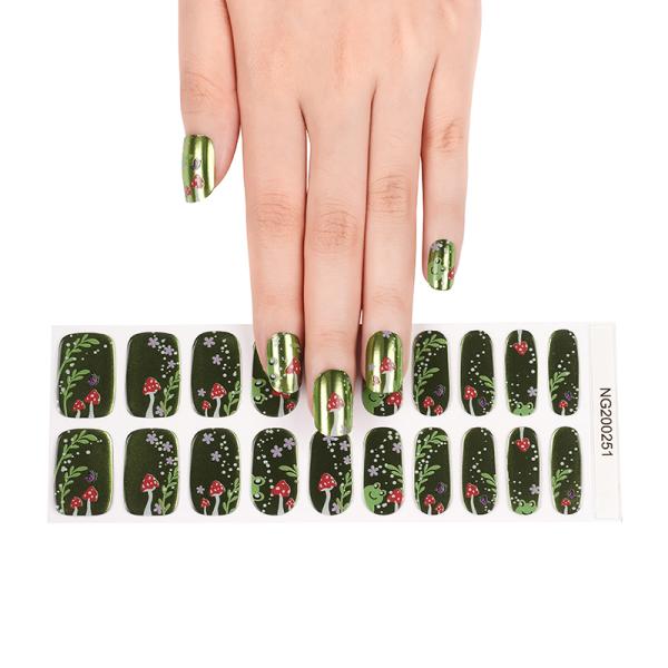 Custom Semi Cured Gel Nail Wraps Stickers with the Lamp to Cure UV Gel Nail Sticker