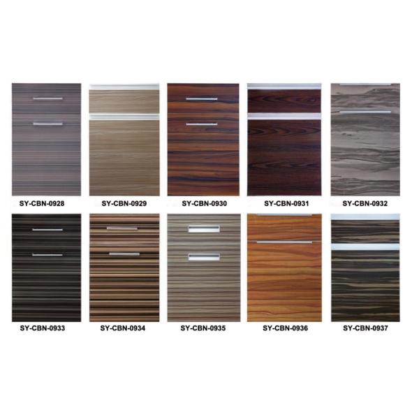 PVC Thermofoil Modern Kitchen Cabinet Doors High Density With 408*618mm Size