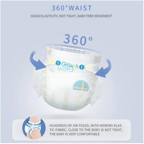 Exclusive Patented Design Growth Diaper for Leak Proof Protection