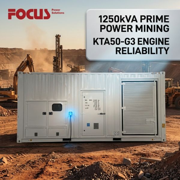 1250kVA Prime Power Generator With KTA50-G3 Engine And Water Cooled System For Mining