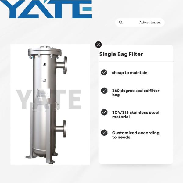 5 Micron 2 Bag Filter Housing High Pressure Bag Filter 0.5micron Petrochemical