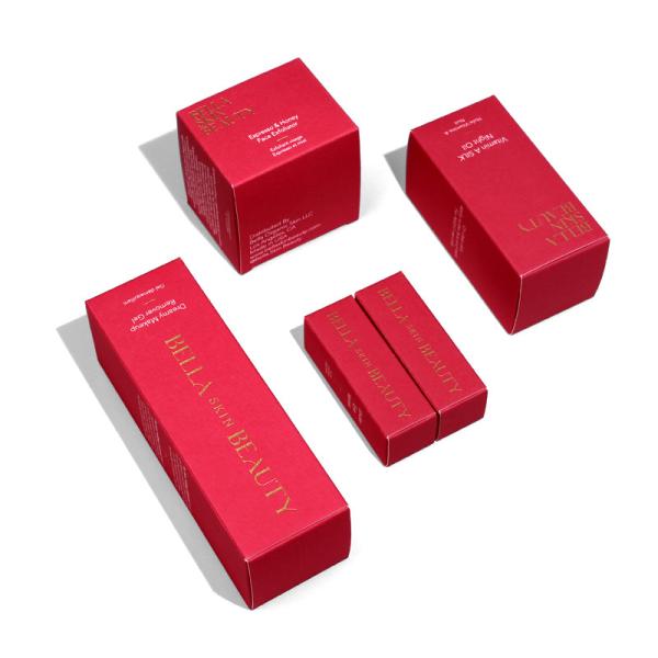 Eye-Catching Cosmetic Packaging Box with Unique Foil Stamping Embossing and Lamination Design