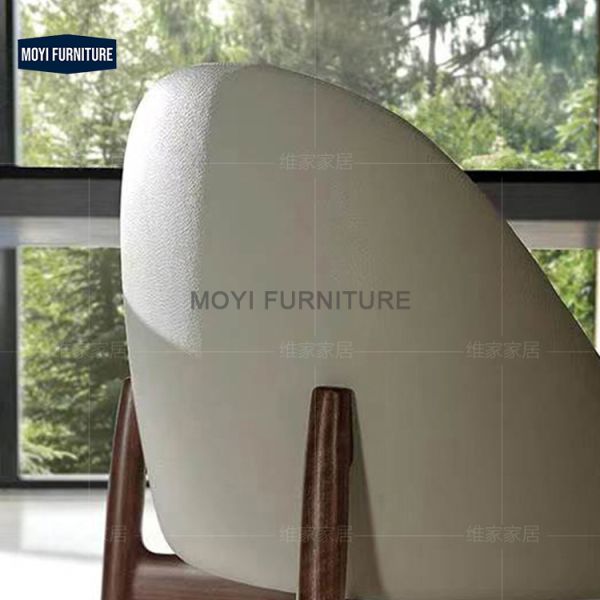 Dining Room Furniture Wood Leg Dining Chair Fabric Seat and Back Contemporary Seating Options