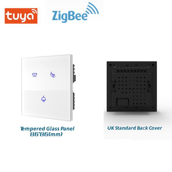 Champagne Color 86 X 86mm Size Zigbee 3.0 Glass Touch Screen Light Switch Panel