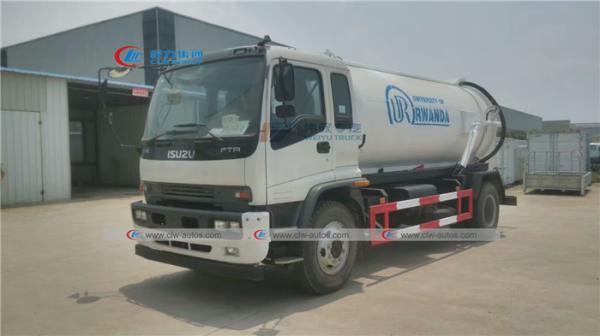 95km/h 10000 de ISUZU FTR da água de esgoto litros de caminhão da sução