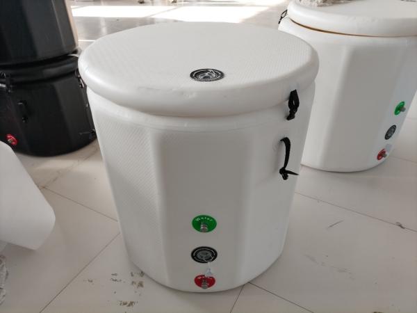 Portable Vertical Round Ice Bath Barrel Outdoor Cold Plunge Tub