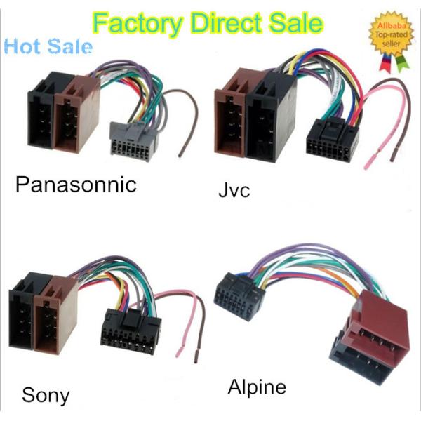 6AWG To 24AWG Gauge ISO Automotive Wiring Harness Radio Cable Male Female Connector