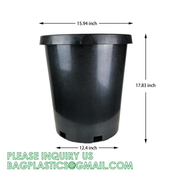 Multi Drainage Holes, Plastic Black Square Plant Flower Nursery Pot, Planter Plant Flower Seedling Nursery Pots