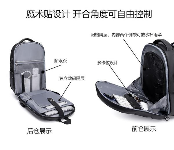 NEW BUSINESS BACKPACK DAILY COMMUTER BACKPACK MEN'S LARGE CAPACITY SHOCK-ABSORBING WATERPROOF SCHOOLBAG LAPTOP BAG