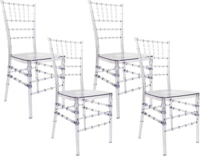 Clear Dining Chairs Crystal Transparent Seat, Modern Dining Chairs, Side Chairs for Wedding Party Event Reception