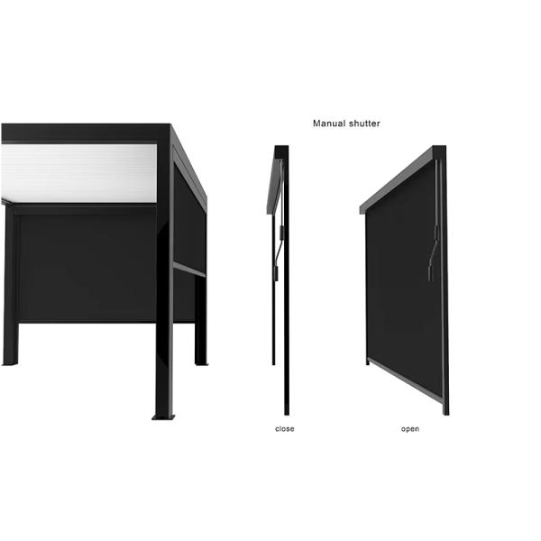 Оптовая торговля высококачественный занавес крыша наружных автоматических жалюзи балкон ветроустойчивый моторный павильон сад Моторизированные оконные шторы