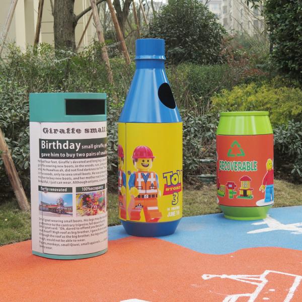 Реклама 45L гальванизировала стальные на открытом воздухе отсеки мусорного бака 3