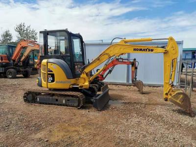 Local de trabalho pequeno 3595kg PC35MR Used Komatsu Excavator do espaço
