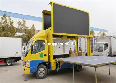 High Brightnessled Advertising Truck With Stage , Mobile Digital Billboard 1 Year Warranty