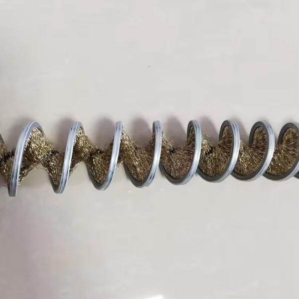 OD50MM-60MM латунистая стальная проволока спиральная щетка Внутренняя катушка для очистки кабельной проволоки