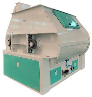 Stainless Steel Double Shaft Paddle Mixer Animal Feed Mixer Machine 200-5000kg/H For Livestock Poultry Feed
