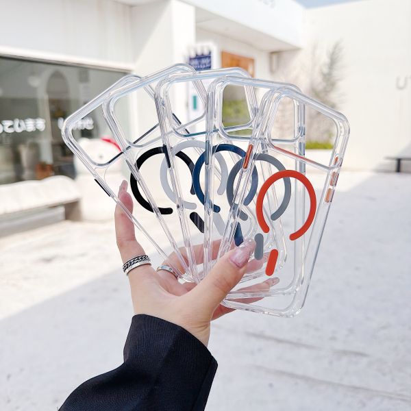 Transparent MagSafe-Compatible Shockproof Phone Case for Wireless Charging and Daily Protection