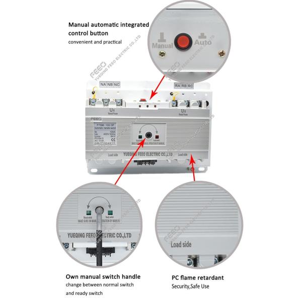 FTSM Series Moulded Case AC 400V 50Hz Auto Transfer Switch