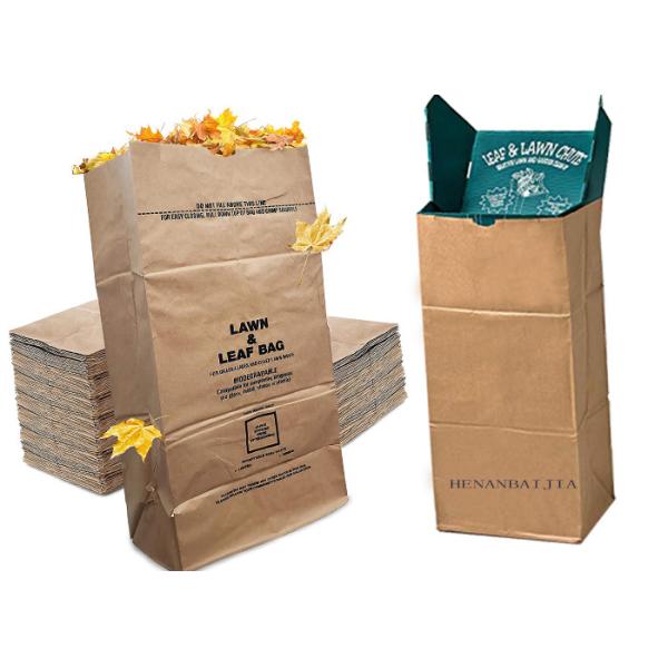 Сумка лист лужайки отхода двора бумажного мешка Брауна Compostable отброс погани 30 галлонов