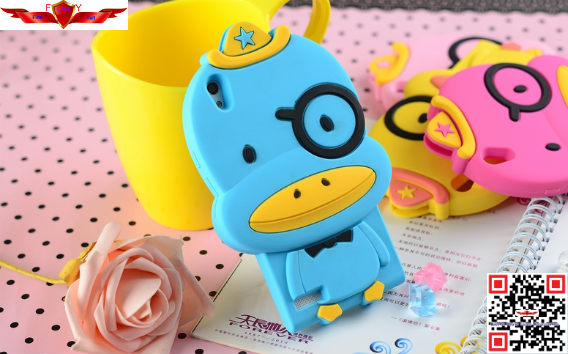100% Qualify Brand New Fashion Cartoon Silicone Cover Case For Huawei Ascend P6