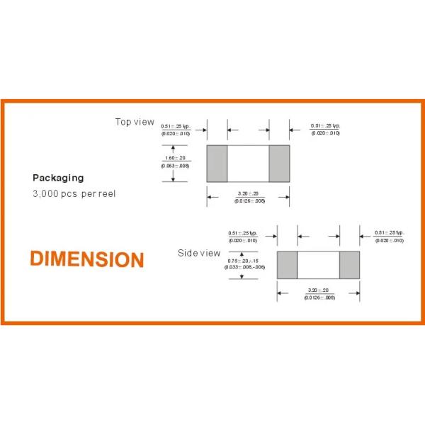2410 0603 250v Pcb Ceramic Slow Blow Smd Fuse For LED Driver