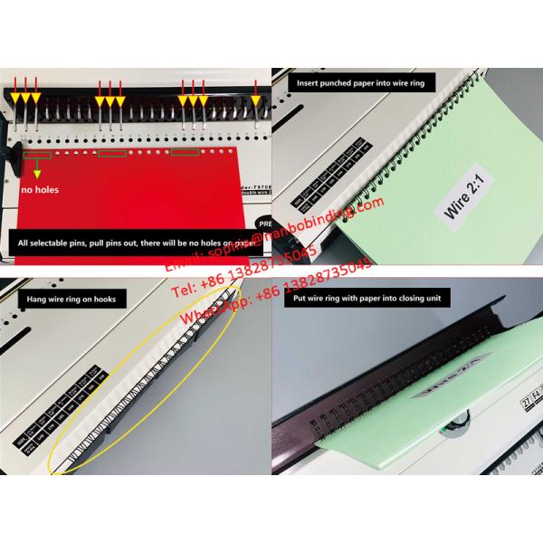 12.7mm Pitch Double Loop Wire Punching Binding Machine