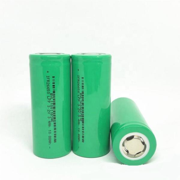 5000 pilha dos ciclos 3.2V 3400mAh 9.2Wh Li Iron Battery 26650 LiFePO4