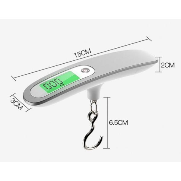 LCD Digital Luggage Scale Portable and 10g Accuracy Stainless Steel Battery Operated Hand-held Travel Bag Weighing Fish Hook
