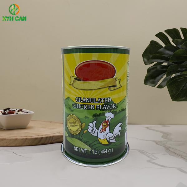 Polishing Painting Round Tin Cans 4C Offset For 454g Milk Powder