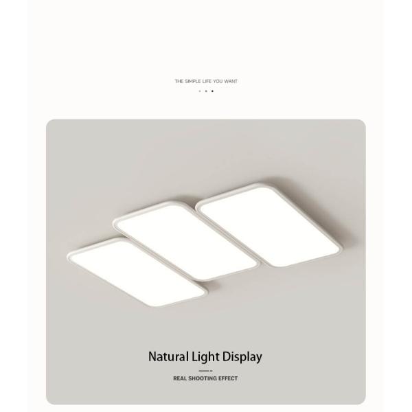 Hotel Living Room LED Piano Key Ceiling Light Acrylic Cover Iron Base Tri Color Changeable