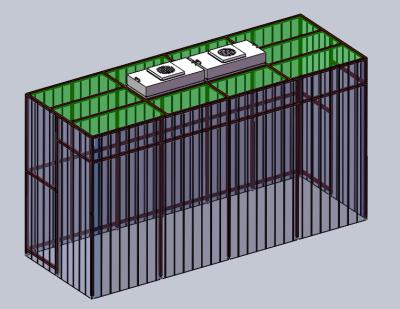 Quarto de limpeza anti-estático com caixa de enxaguante com controle de pressão de ar otimizado