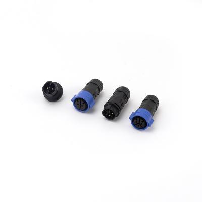 Self Locking Waterproof Male Female Connector PA66 3 Pin Industrial
