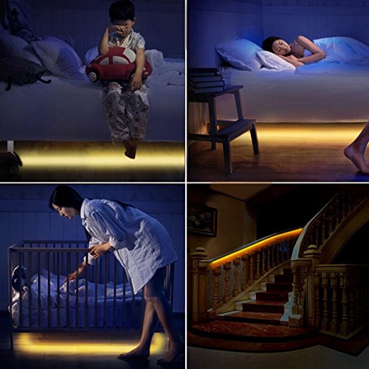 Motion Activated LED Dimmable Strip Lights with PIR Sensor