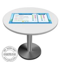 Table à café intelligente ronde à dix points tactiles pour le divertissement et la fonctionnalité multi-touch