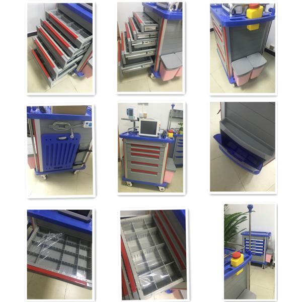 Guangzhou Cheap Hospital Emergency Trolley Equipment Resuscitation Trolley Pediatric Medical Crash Cart Price