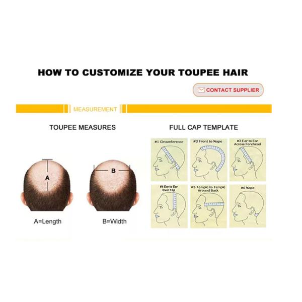 High Grade Human Hair Toupee For Men 100% Brazilian Hair Latest Design Grade