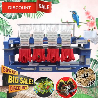 China best industrial embroidery machine HO1504H 1200 spm cap t-shirt flat sequin 4 heads computer embroidery machine