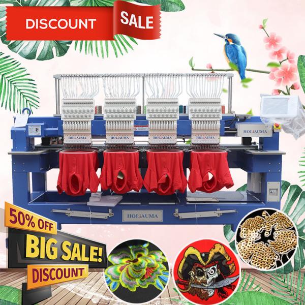 China best industrial embroidery machine HO1504H 1200 spm cap t-shirt flat sequin 4 heads computer embroidery machine