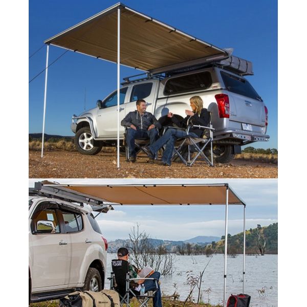 Wholesale Roof Top Tent Car Side Awning Telescopic Sunshade Accessories Thickened Aluminum Alloy Manual Food Truck Awning