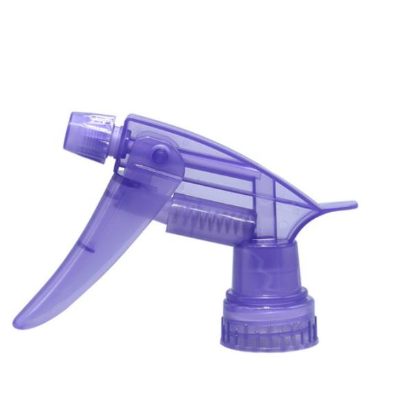 28/400 Plastic Yellow Blue Red Trigger Spray Nozzles With Plastic Bottle